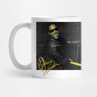 Young Retro Stevie Wonder Grey Mug